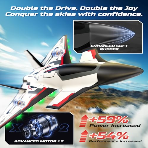 RC Plane 3 Channel Remote Control Airplane Fighter Toy with 2 Batteries Y20067