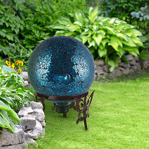10-Inch Glass Gazing Ball for Garden Outdoor Decor B323