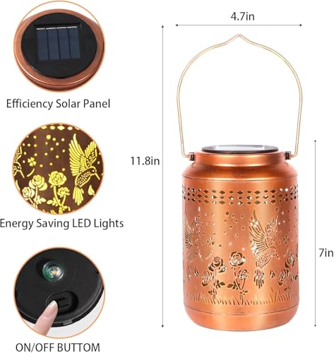 Solar Lanterns Outdoor Turtle Garden Decor Waterproof Hanging Light L4405