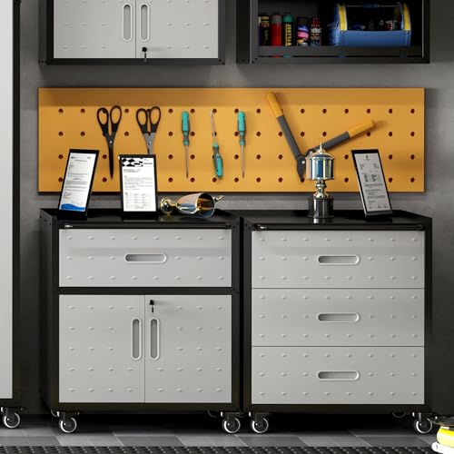 Rolling Tool Storage Cabinet with 4 Drawer and Locking Door U282375