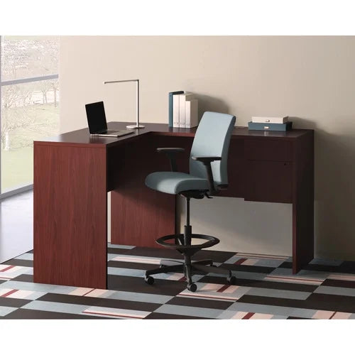 2-Drawer 48" x 24" Work Surface with File Drawer, Single Pedestal E618