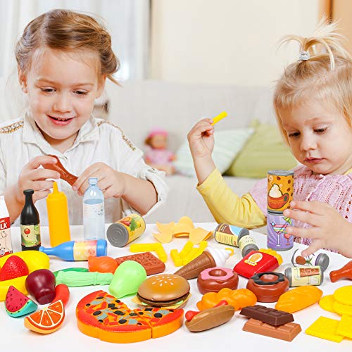 143Pcs Play Food Set with Storage Bag for Toddlers S168332