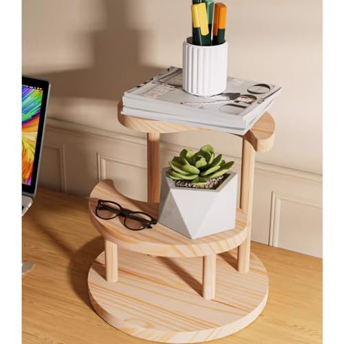 Wooden Plant Stand, 2-Tier Indoor Ladder Shelf for Desk and Balcony O313617