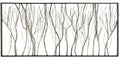Deco 79 Metal Tree Home Wall Decor Distressed Dimensional Branch Wall Sculpture with Black Frame, Wall Art 48" x 2" x 22", Silver
