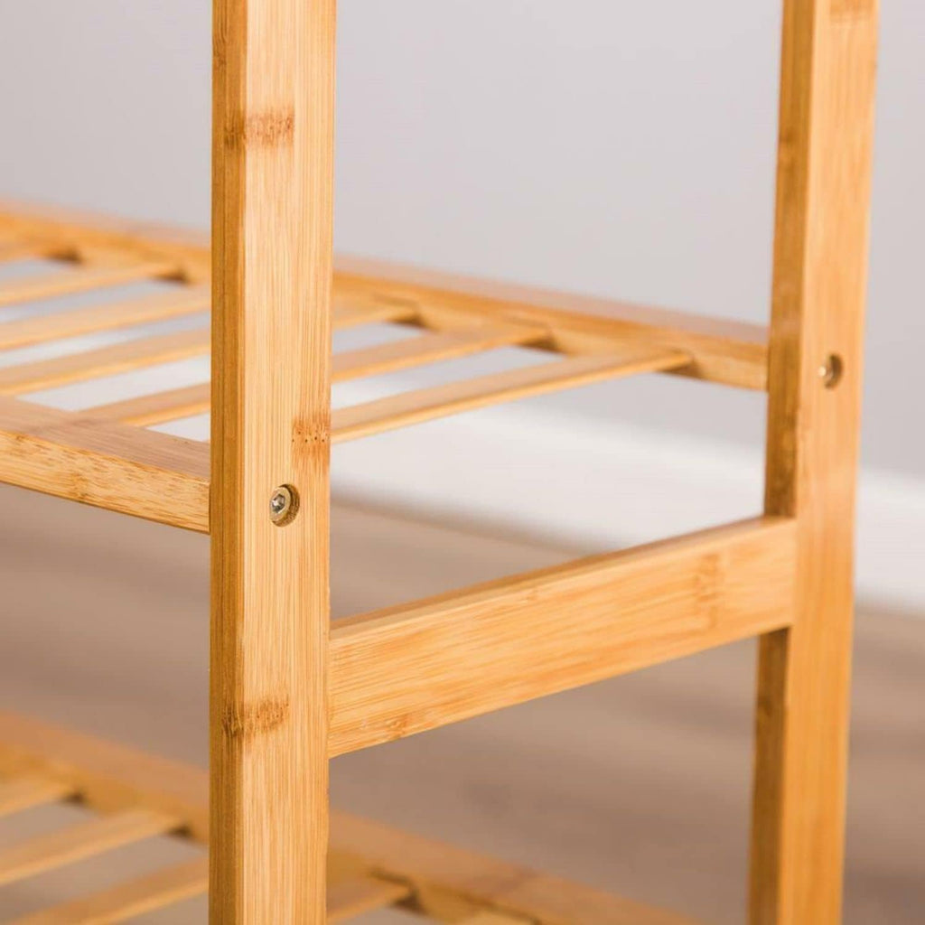 Bamboo Wooden Shoe Rack Organizer Stand Storage Shelf Z8900