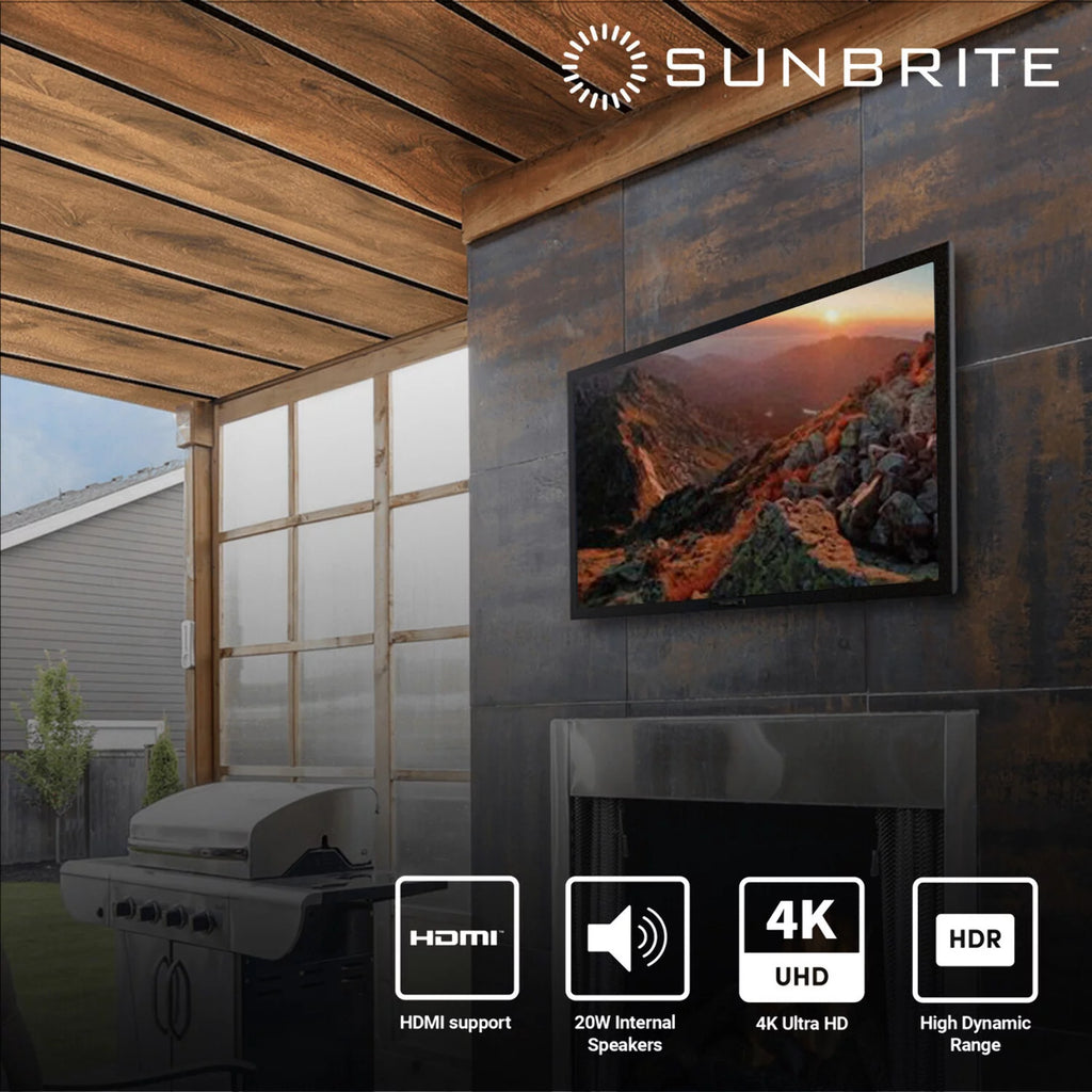 43-inch Full Shade Outdoor TV 4K Ultra HD HDR LED Weatherproof Television H55375
