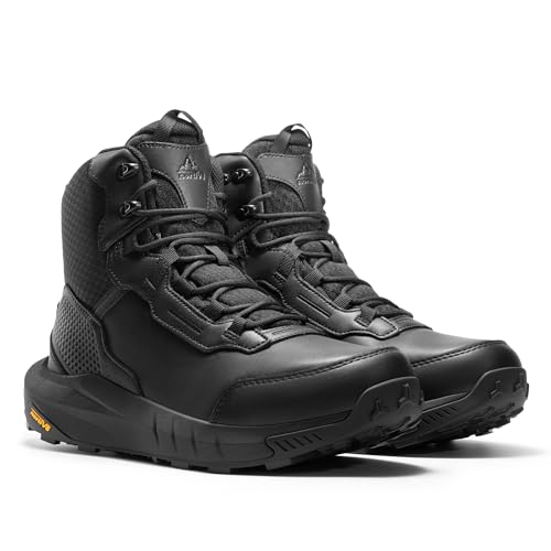 Men's Waterproof Tactical Work Boots Lightweight Leather Non-Slip Hiking P869327