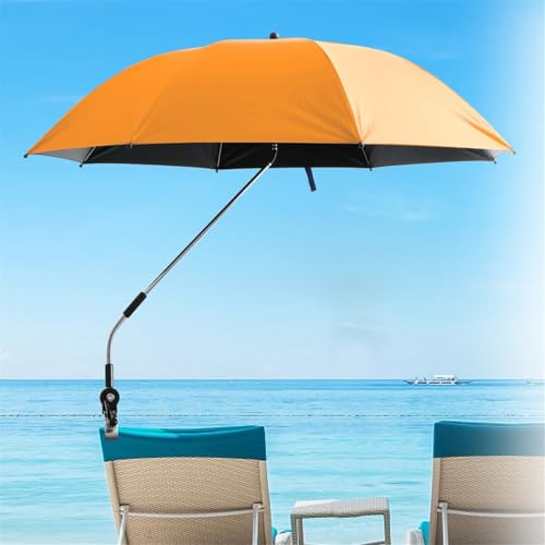 Chair Umbrella with Universal Clamp, Adjustable 42 inch, UPF 50+ X13365