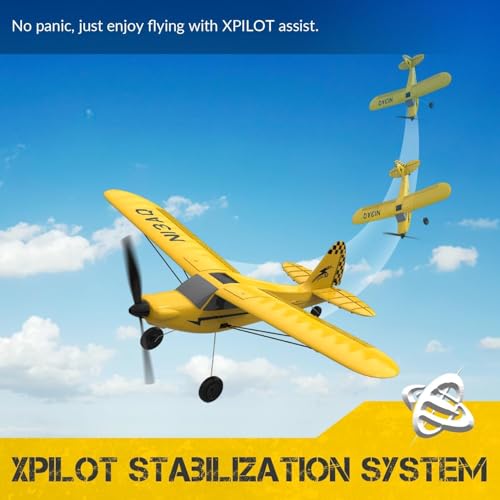 RC Plane Trainer 3CH Remote Control Airplane with 6-Axis Gyro Stabilizer C39075