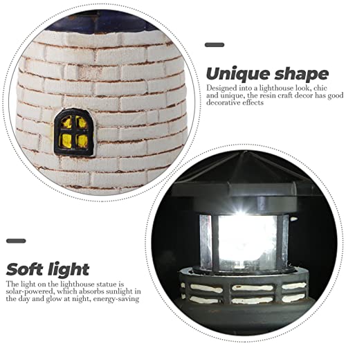 Solar Rotating Lighthouse Outdoor Garden Decor Lantern R852