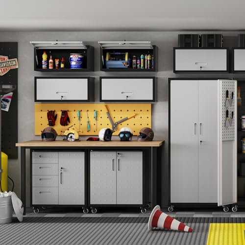 Rolling Tool Storage Cabinet with 4 Drawer and Locking Door U282375
