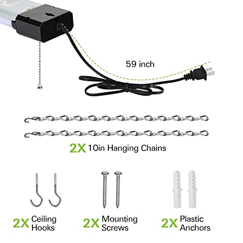 LED Shop Light Linkable 4FT Daylight 42W for Garage Workshop I547