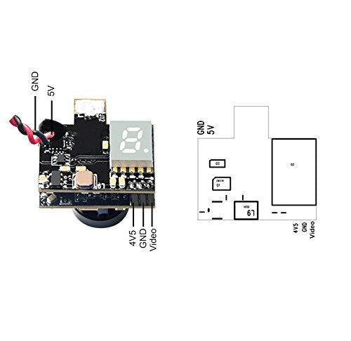Micro FPV AIO Camera 5.8G Transmitter with Cloverleaf Antenna T794025