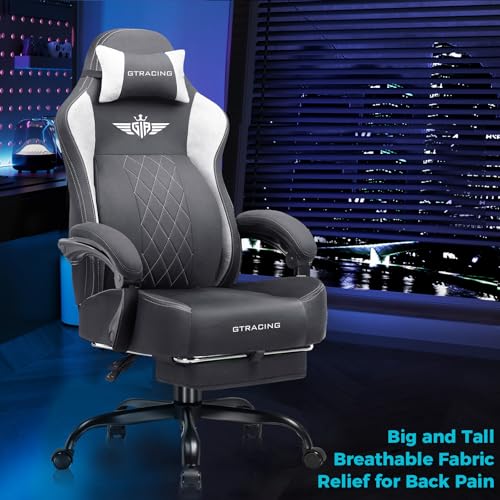 Big and Tall Gaming Chair with Breathable Fabric and Lumbar Support U62154