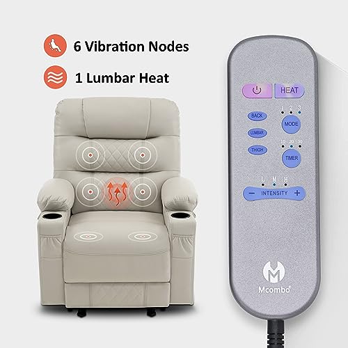 Zero Gravity Power Recliner Chair with Heat and Vibration Massage, USB Ports, Cup Holders, Faux Leather G3748