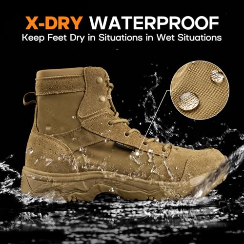 Men's Tactical Hiking Boots Lightweight Comfortable 6 Inches W3780