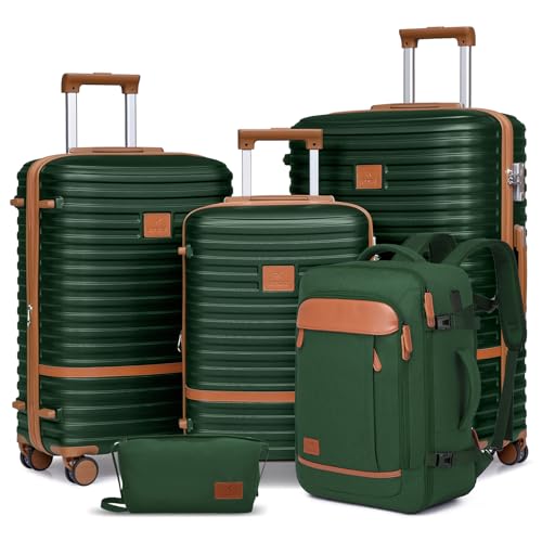 Expandable Carry-On Luggage Set, Lightweight Hard Shell 20 Inch with Spinner Wheels M12570