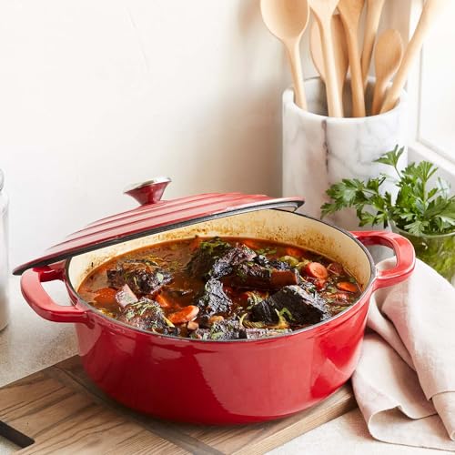 Enameled Cast Iron Round Covered Dutch Oven, 7 qt R67707