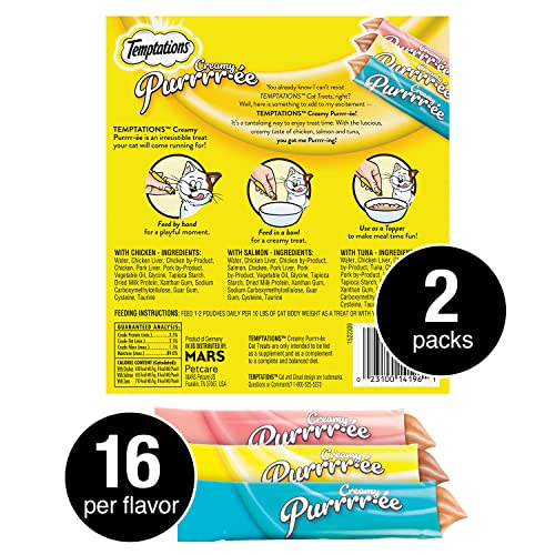 Creamy Puree Lickable Cat Treats, 0.42 oz Tubes, 48 Count Y26330