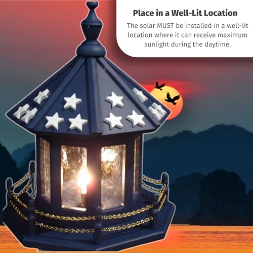 Solar Powered Lighthouse Kit for Outdoor Waterproof LED Decor S146516