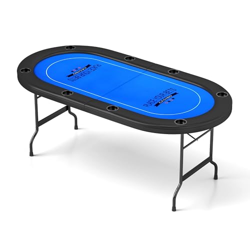 Foldable Blackjack Poker Table with Cup Holders G3690
