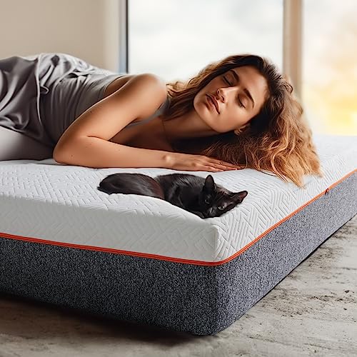 Twin Size Cooling Gel Memory Foam Mattress, Medium Firm, Fiberglass Free Y87821