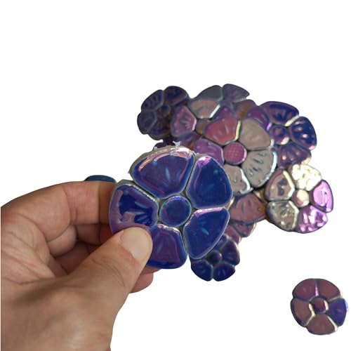 Iridescent Flower Ceramic Mosaic Tiles for DIY Crafts, 3 Sizes I246