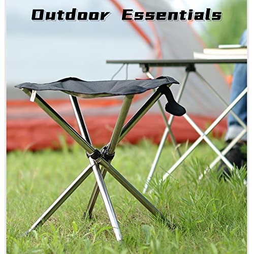 Portable Camping Stool with Side Pocket, 12.5in Foldable Seat X1914