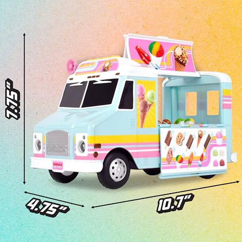 Ice Cream Food Truck Toy with Lights and Sound, 16 Pieces M1923