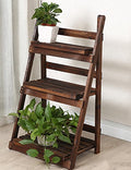Multiple Layers Plants Flower Stands, Solid Wood Folding Flower Pot Racks, Balcony Living Room (4)