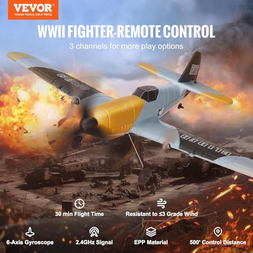 RC Airplane, 2.4GHz 2 Channel Remote Control Aircraft with 6-Axis Gyro, Red J366