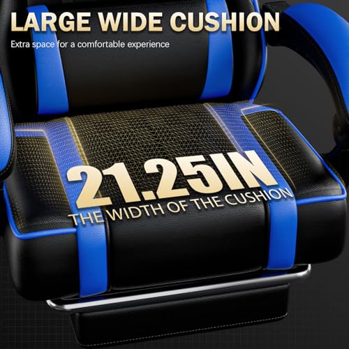 Ergonomic Gaming Chair with Footrest, Reclining, Lumbar Support I1131