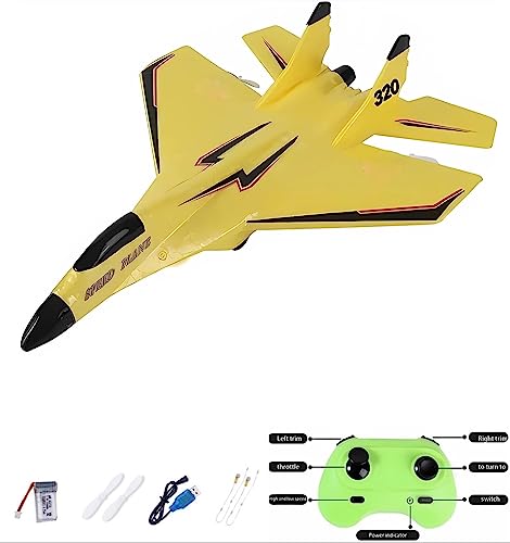 Remote Control Airplane Toy with Lights, 2 Channel RC Glider F9922