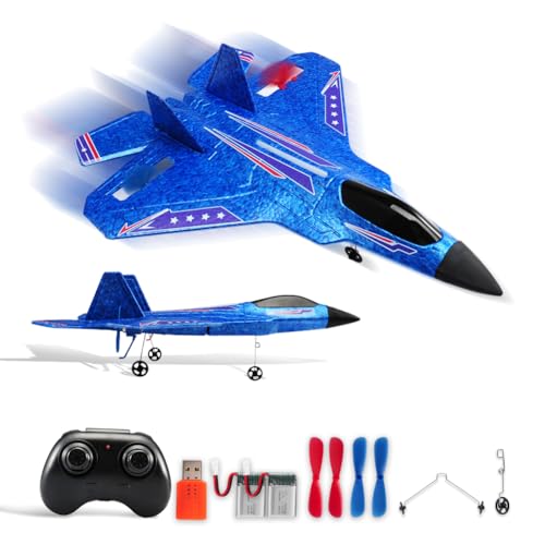 F22 RC Airplane Fighter, 2.4Ghz 2 Channel Remote Control Plane for Kids Beginners Y282