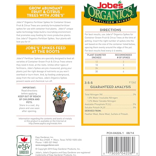 Fertilizer Spikes for Fruit and Citrus Plants and Trees, 6 Count M382