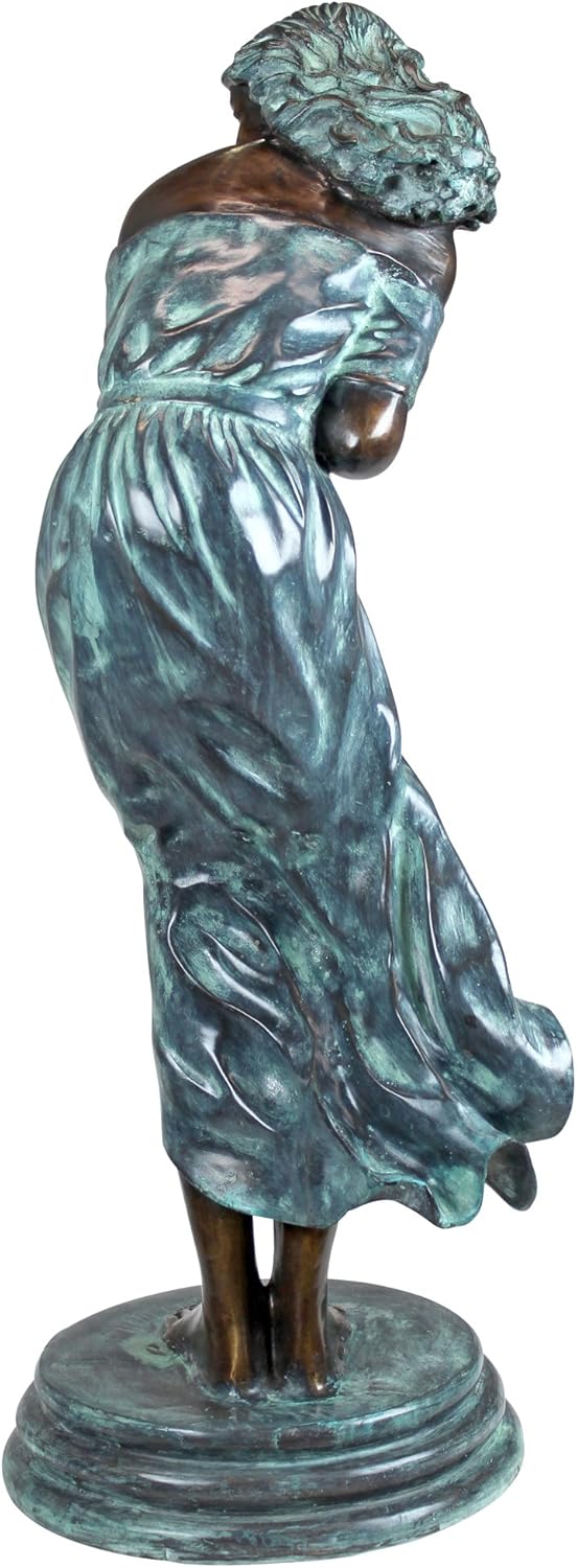 Windblown Maiden Cast Bronze Garden Statue L383