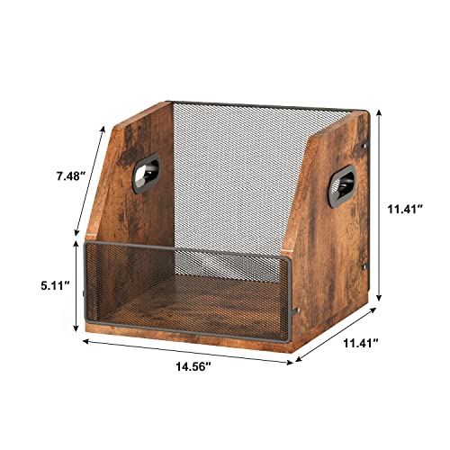Vinyl Record Storage Box, Holds up to 60 Records V34365