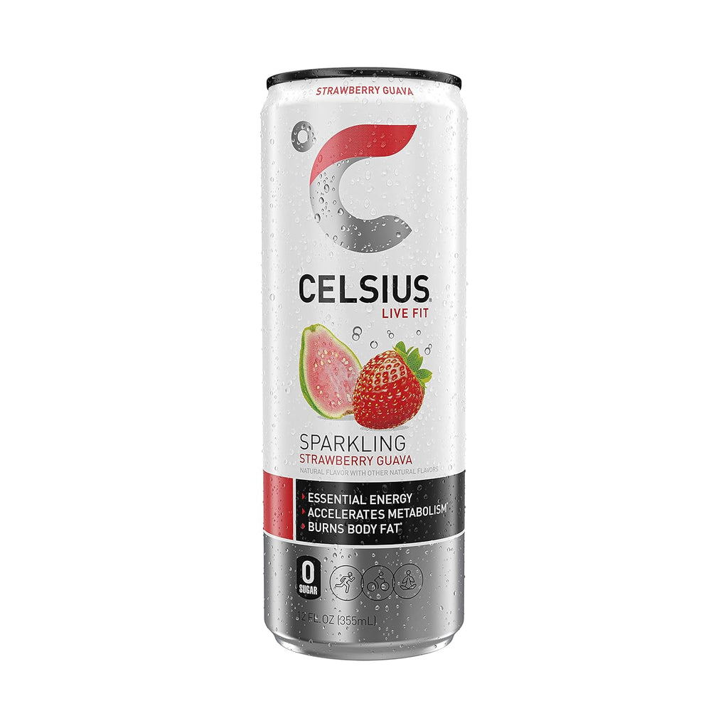 Sparkling Strawberry Guava Energy Drink, 12 Fl Oz (Pack of 24) E533007
