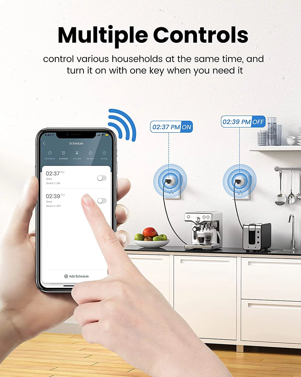 Smart Plug Wi-Fi Outlet with Timing and Voice Control, 6 Pack P41304