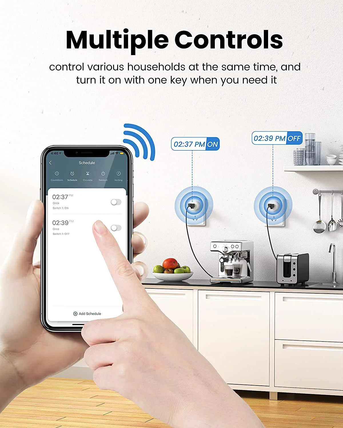 Smart Plug Wi-Fi Outlet with Timing and Voice Control, 6 Pack P41304