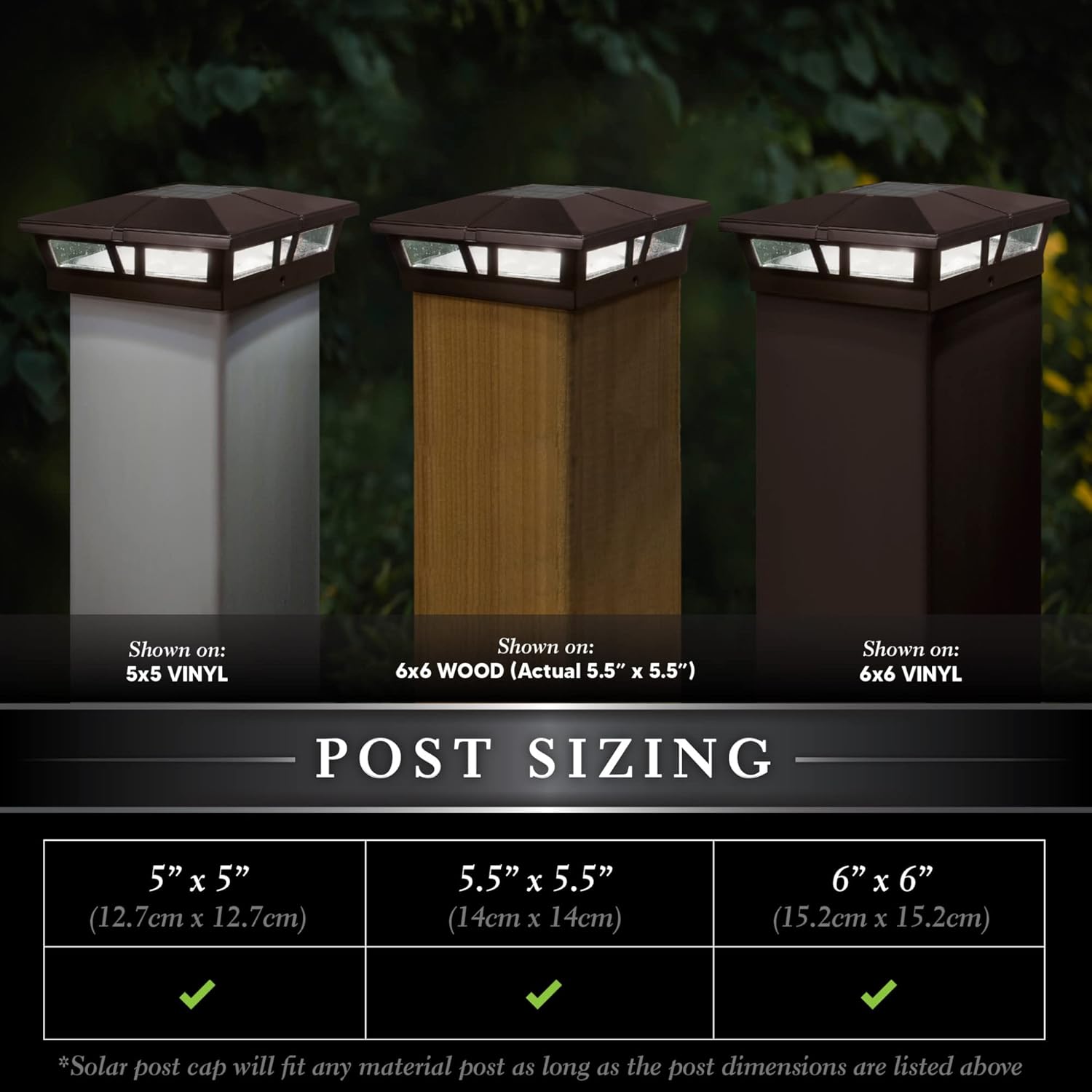6x6 Brown Aluminum Solar Post Cap L2140