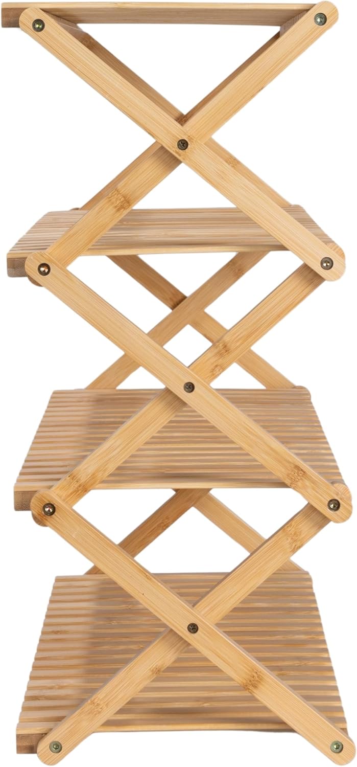 4-Tier Bamboo Folding Shoe Rack K6160
