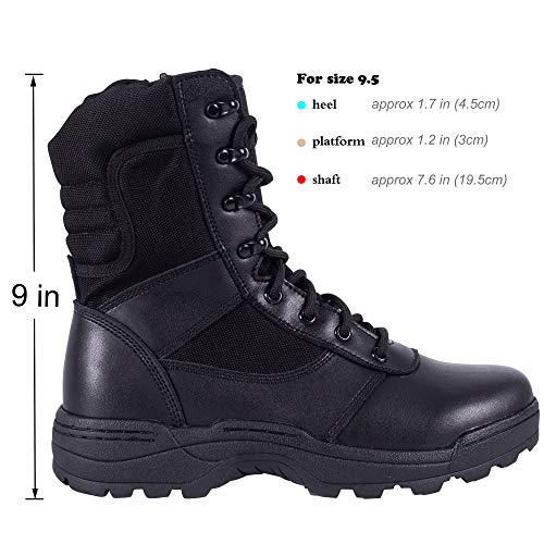 Men's Tactical Combat Boots with Side Zipper B75985