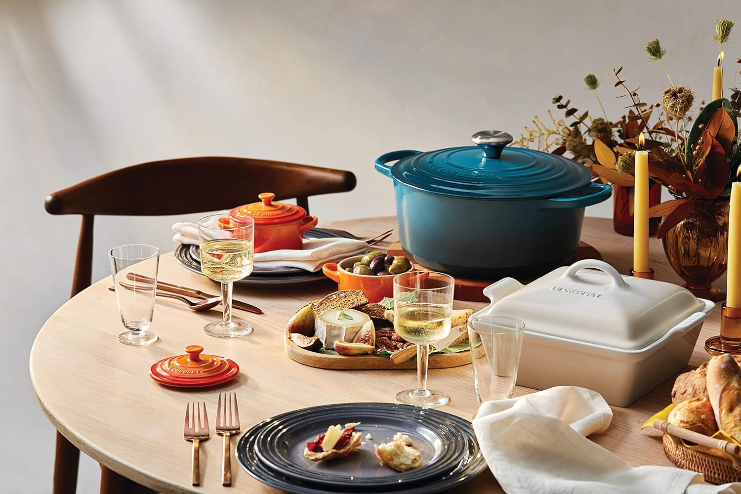 Enameled Cast Iron Round Dutch Oven, 5.5 qt. B617494