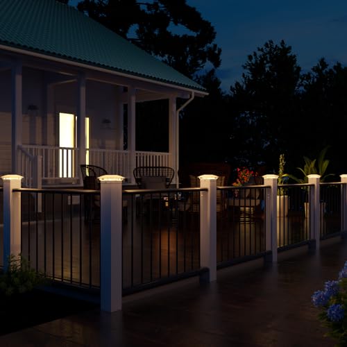 Solar Post Cap Light Outdoor Waterproof 12-Pack for 4x4 5x5 6x6 Wooden Vinyl Posts Z488