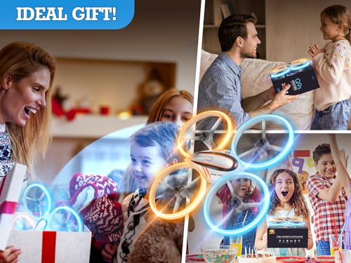 RC Drone with 720P HD FPV Camera for Kids with LED Light and Remote Control Q603