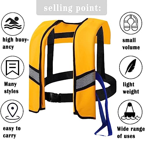 Snorkel Vest, Inflatable Swim Jacket for Snorkeling Diving Safety, Adjustable for Men Women L2046