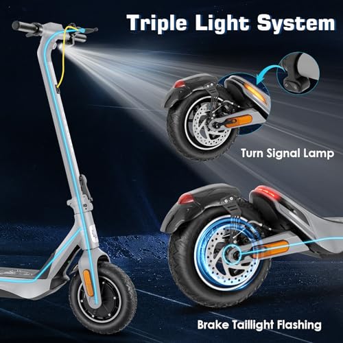 Electric Scooter for Adults, 850W Motor, 30 Miles Range, Folding with Wide Pneumatic Wheel L7670