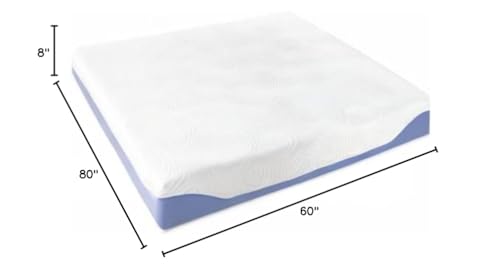 5 Inch Memory Foam Mattress, Cooling Gel Infused, Twin K650883