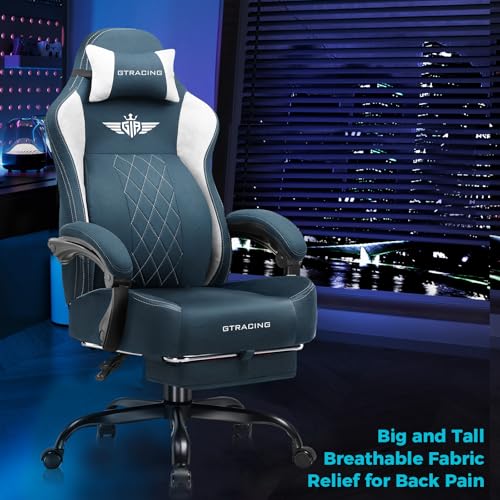 Big and Tall Gaming Chair with Breathable Fabric and Lumbar Support U62154